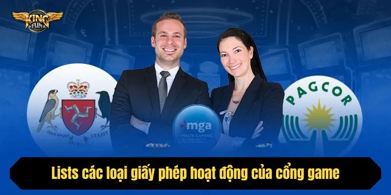 Lists các loại giấy phép hoạt động của cổng game